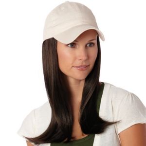 LONG HAIR HAT BEIGE BY HENRY MARGU WIG NWT BWN